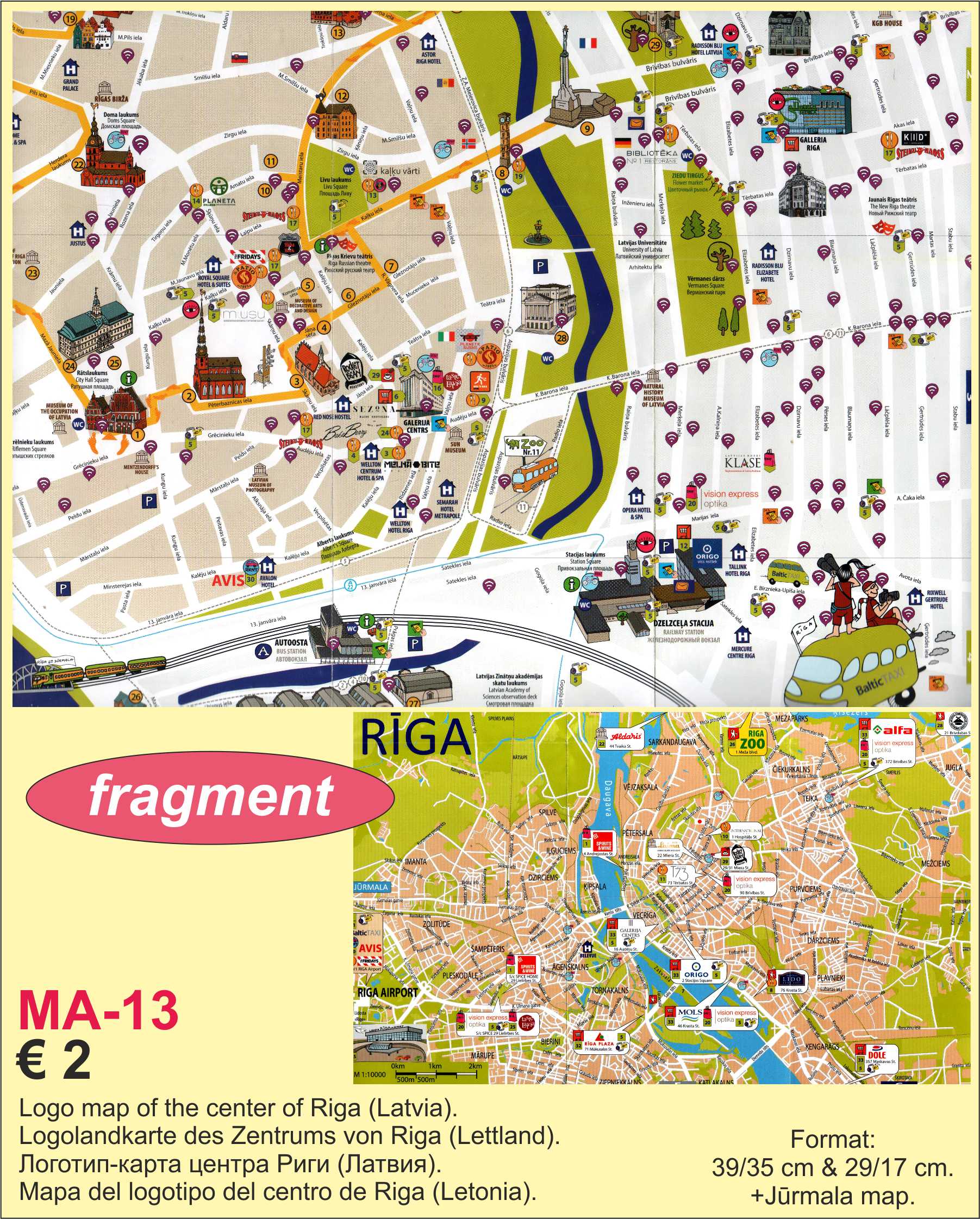 Map of Riga centrum